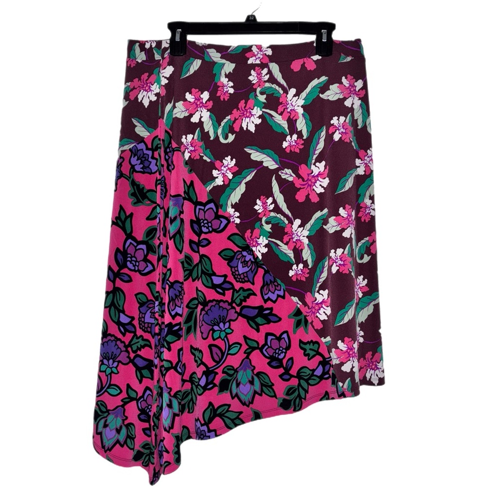 IMAN Asymmetrical Skirt - Pink and Purple Floral NWOT - Picture 4 of 8
